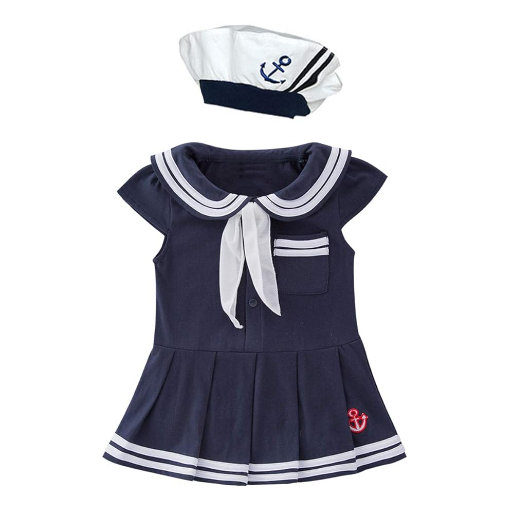 Amazon.com: LXKIKMM Baby Girl Nautical Dress Sailor Suit